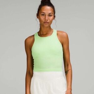 lululemon ebb to street high neck cropped tank size 4